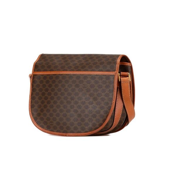 Pre Loved Celine Coated Canvas Crossbody Bag with Leather Trim and Interior Zip - Picture 2 of 8